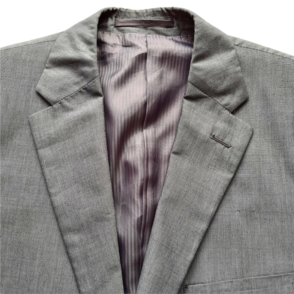 POLITIX Luxe M Mens Grey Luxury Wool Blend Jacket - Picture 2 of 13